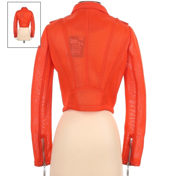 NWT RARE The Fillmore Jacket Net Orange Motorcycle Jacket - Picture 2 of 2